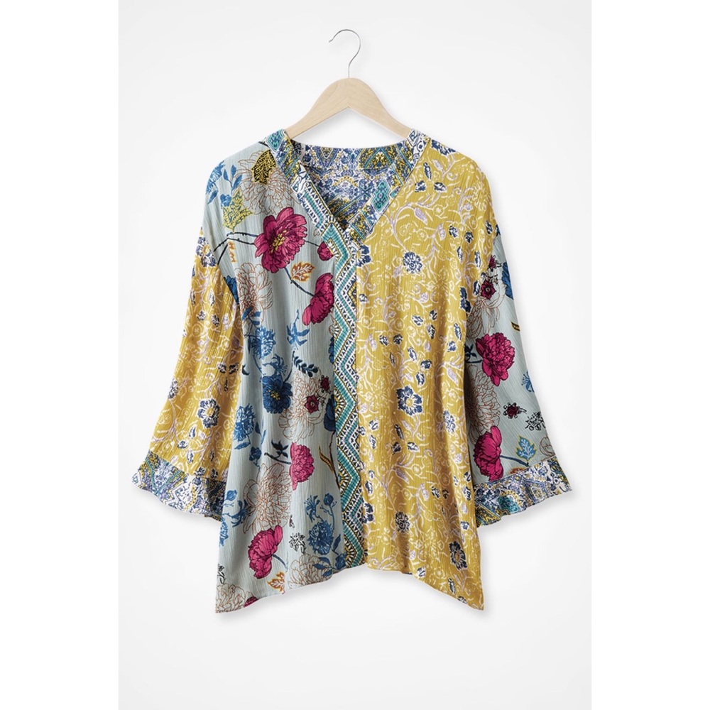 Coldwater Creek Mystic Dream 3/4 Sleeve Blouse